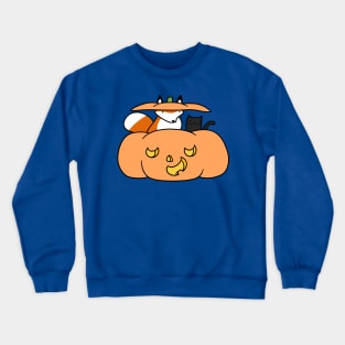 Halloween Fox and Black Cat Crewneck Sweatshirt